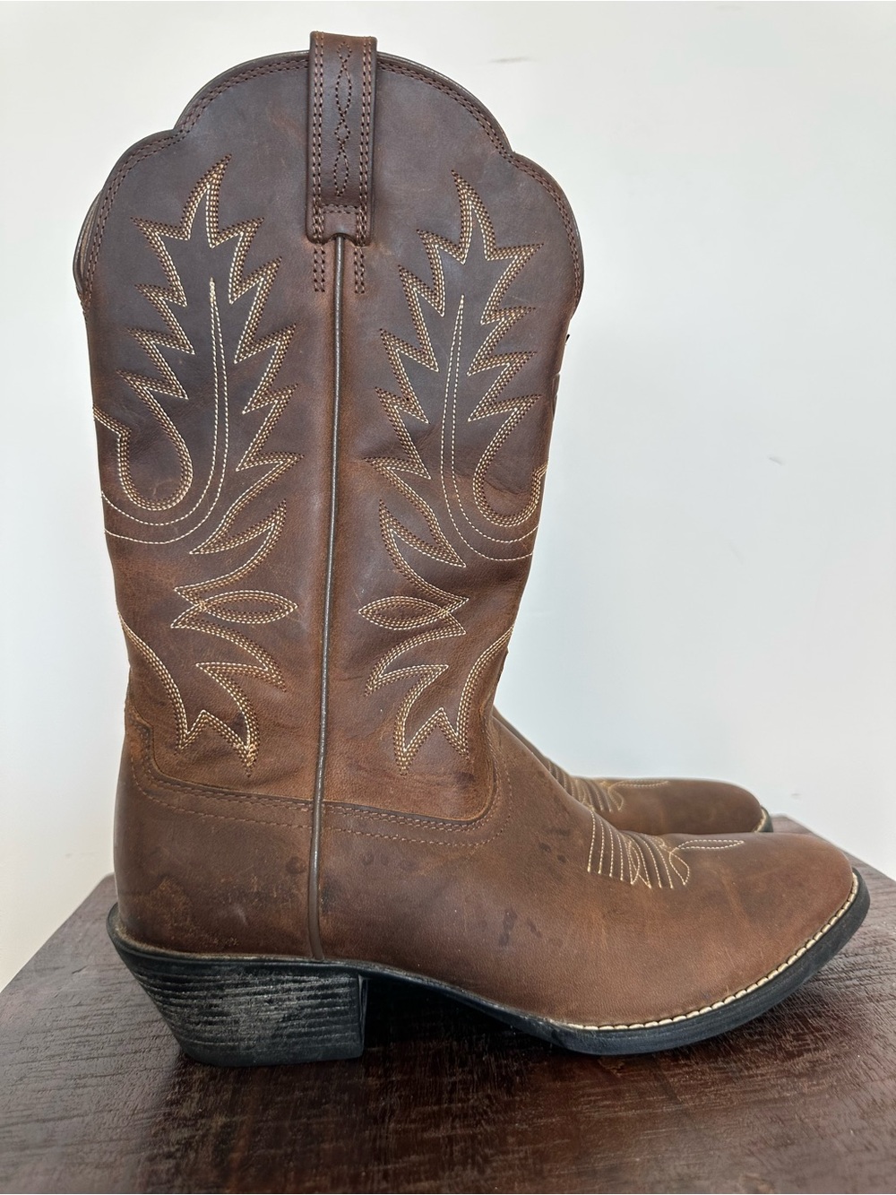 Ariat Women’s Western Boots – Brown Leather | Size 7B | ATS Comfort